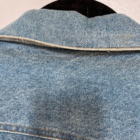 Vintage Too Cute Flintstone Denim Jean Jacket Size 2 Unisex - Picture 8 of 11